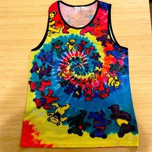 Grateful Dead tie dye style tank jersey